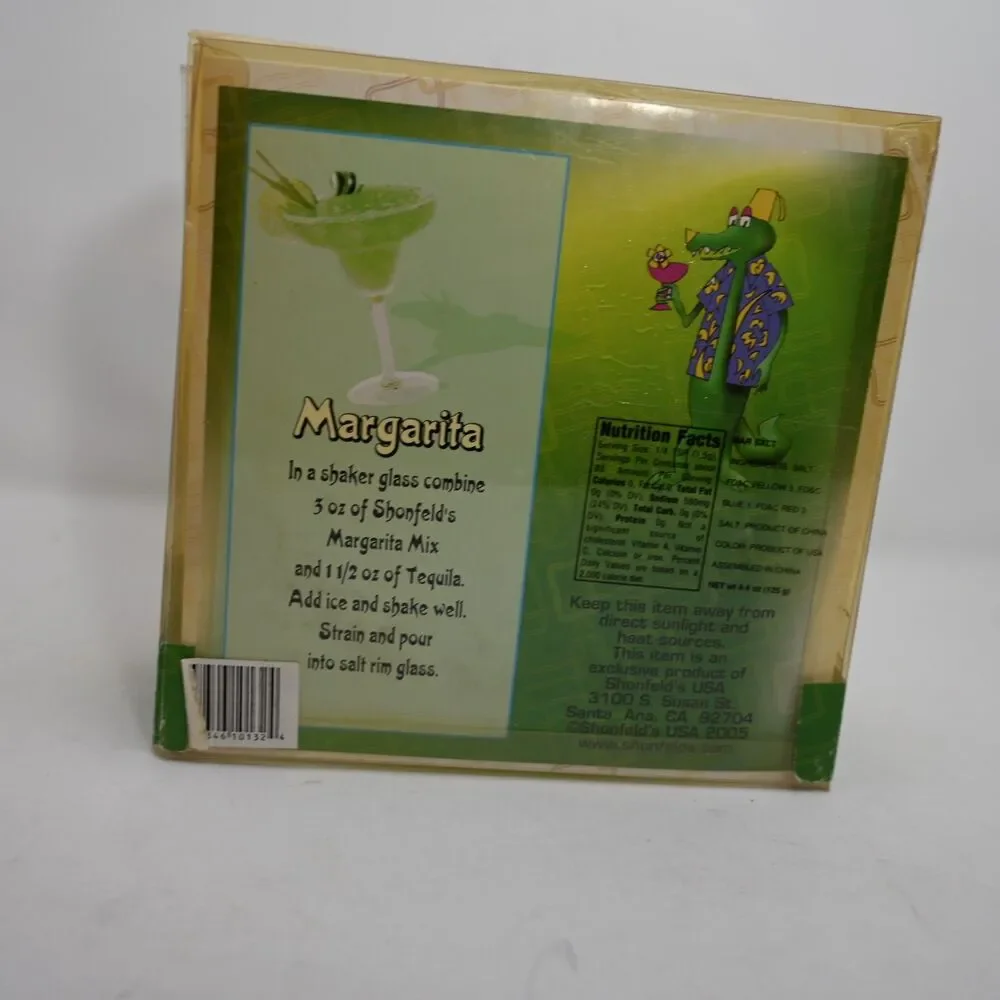 Shonfelds Margarita Rimmer Set Bar Salt Shaker Cactus Gift New